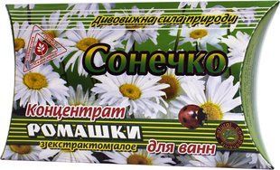 Сіль для ванн СОНЕЧКО з ромашкою та екстрактом Алое, концентрат 450г 4820031810265 фото